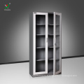 Cabinet de stockage en acier de dépôt en acier d&#39;utilisation de bureau de Cabinet de porte en verre